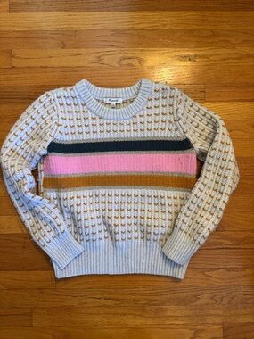 Madewell Wool Alpaca Blend Striped Barfiield Sweater XS